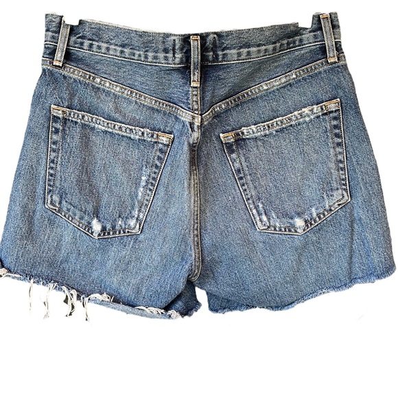 Agolde Shorts | Agolde Parker Ultra High-Rise Denim Shorts Distressed Sz. 27 - Picture 7 of 9
